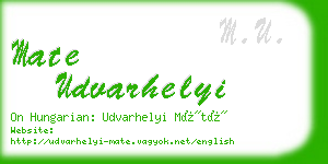 mate udvarhelyi business card